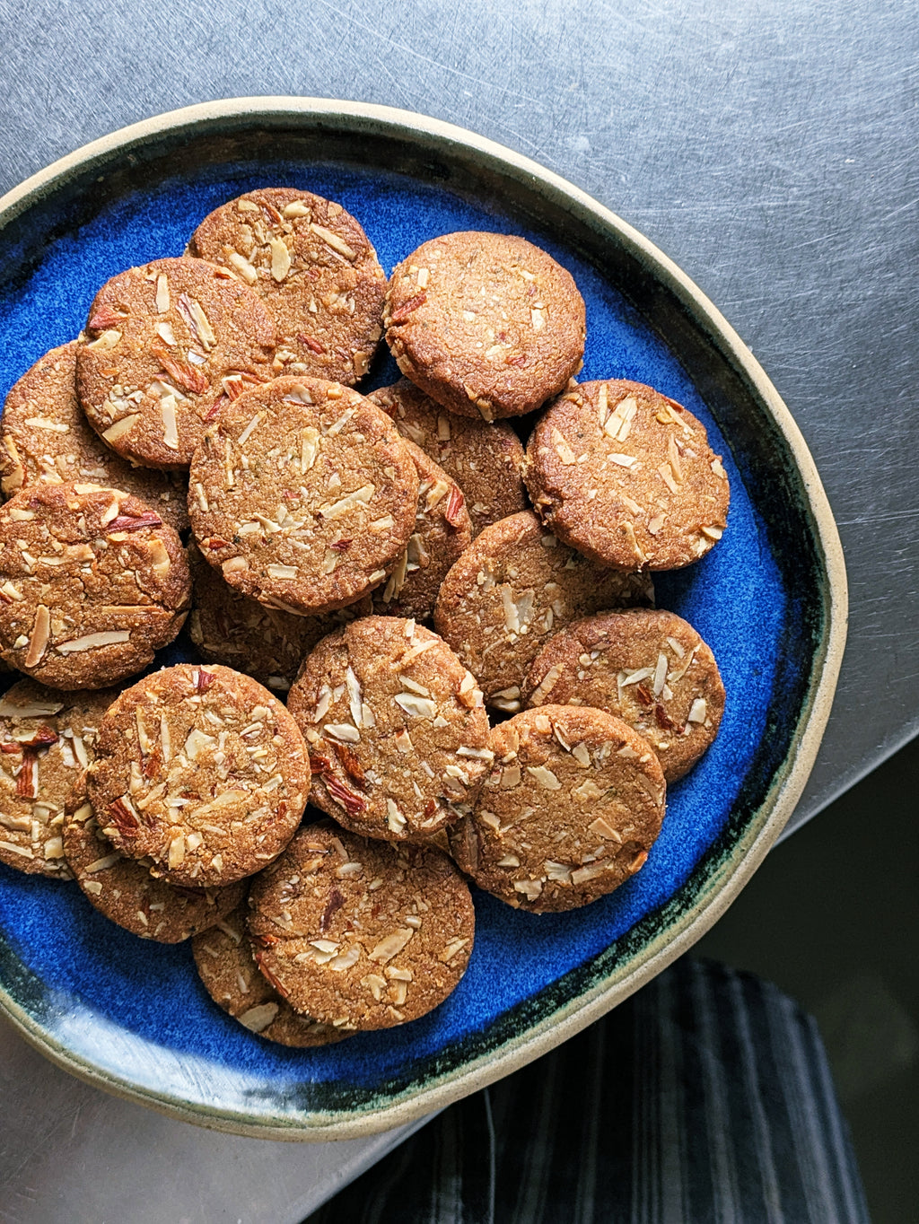 Almond Rosemary Olive Oil Biscuit (eggless)