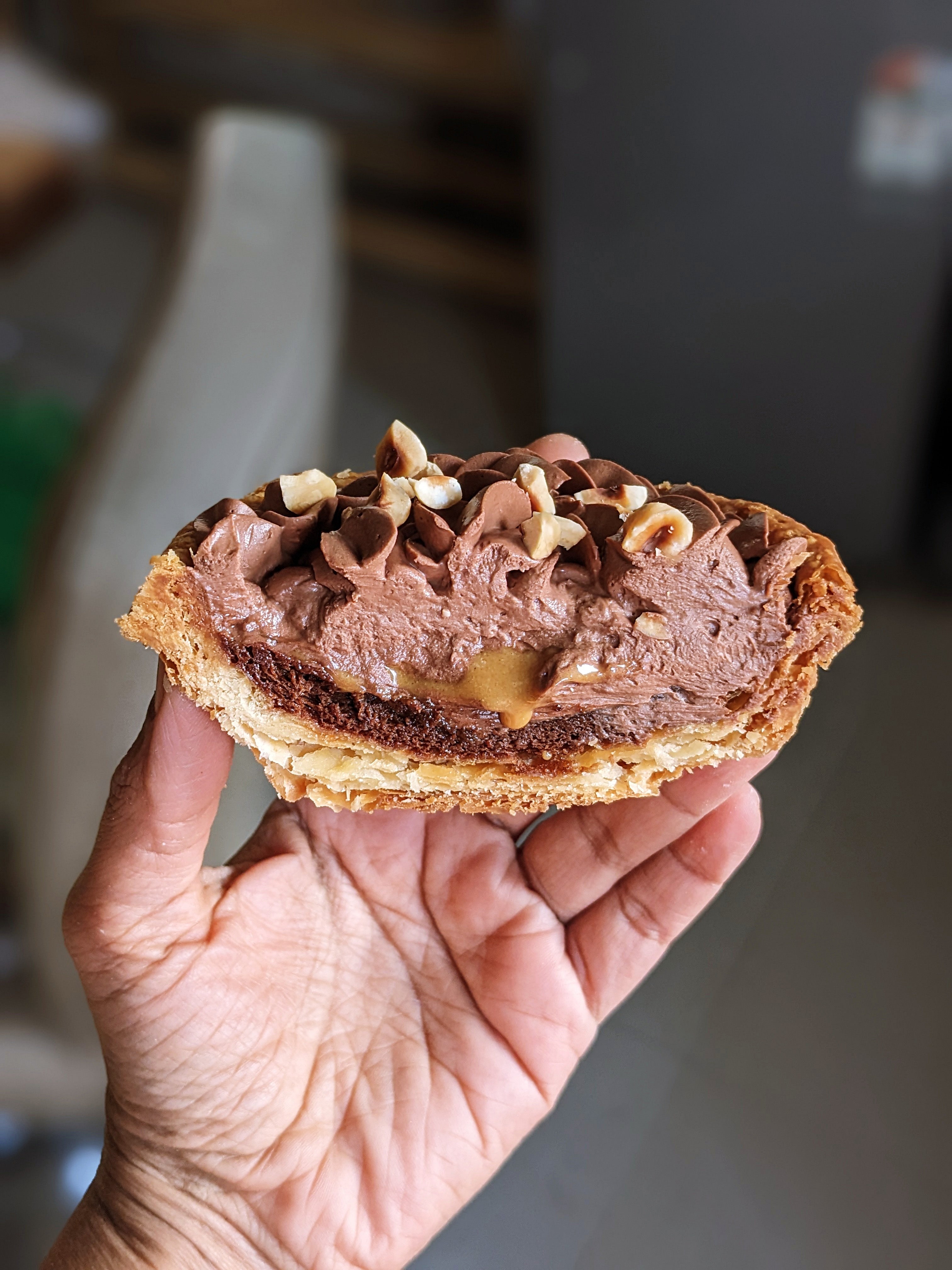 Chocolate Mousse & Hazelnut Praline Pie