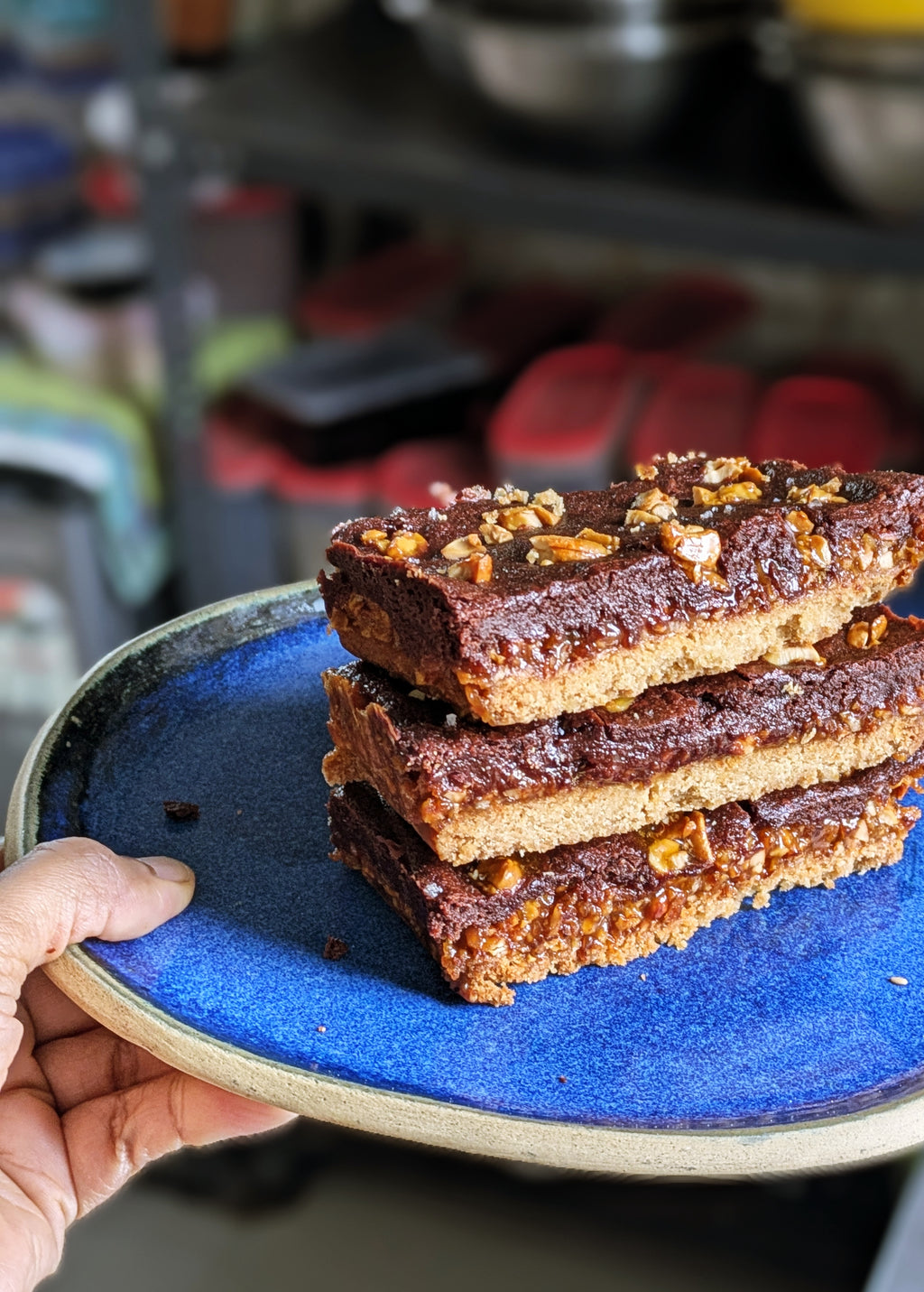 Chocolate & Coconut Caramel Slice (Eggless)