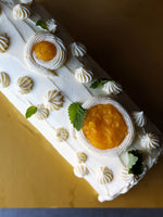 Mango Basil & Yogurt Roll Cake