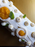 Mango Basil & Yogurt Roll Cake