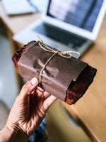 boozy xmas cake gift wrapped
