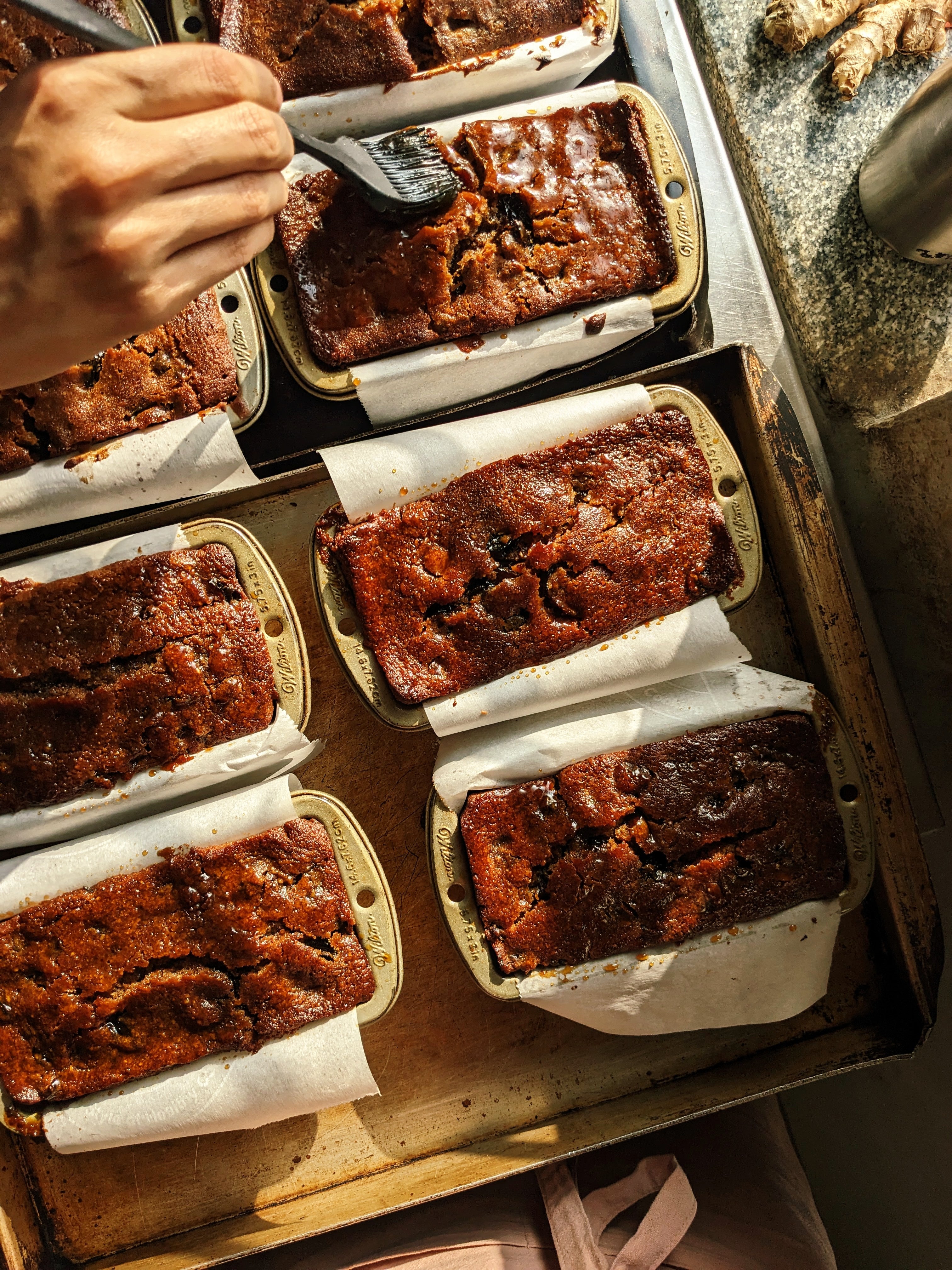 boozy xmas cakes in a tray