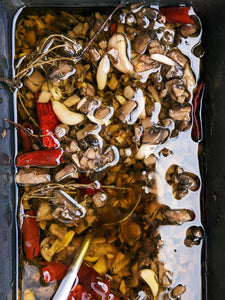 Confit Mushroom with chilli & garlic