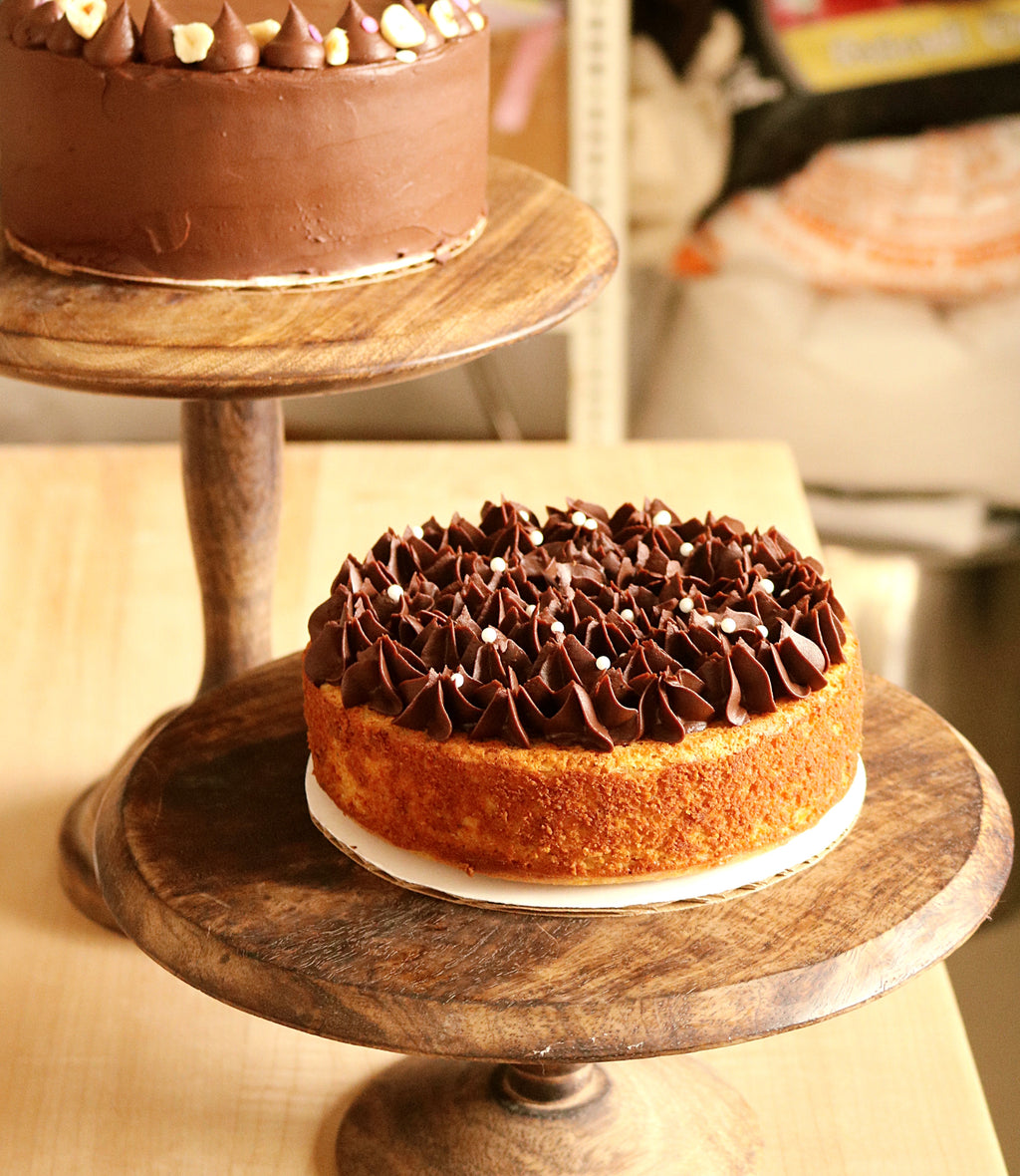 Orange Almond Cake with Dairy-free Dark Chocolate Frosting (gluten free)